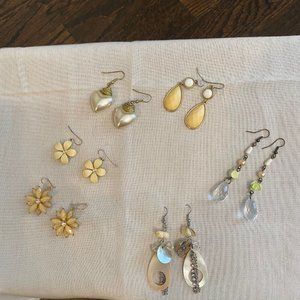 Lot of 6 Beautiful Drop HookEarrings